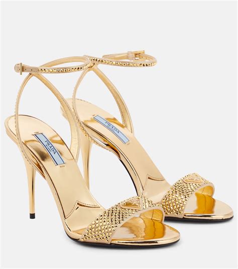 prada gold shoe|Prada gold heels.